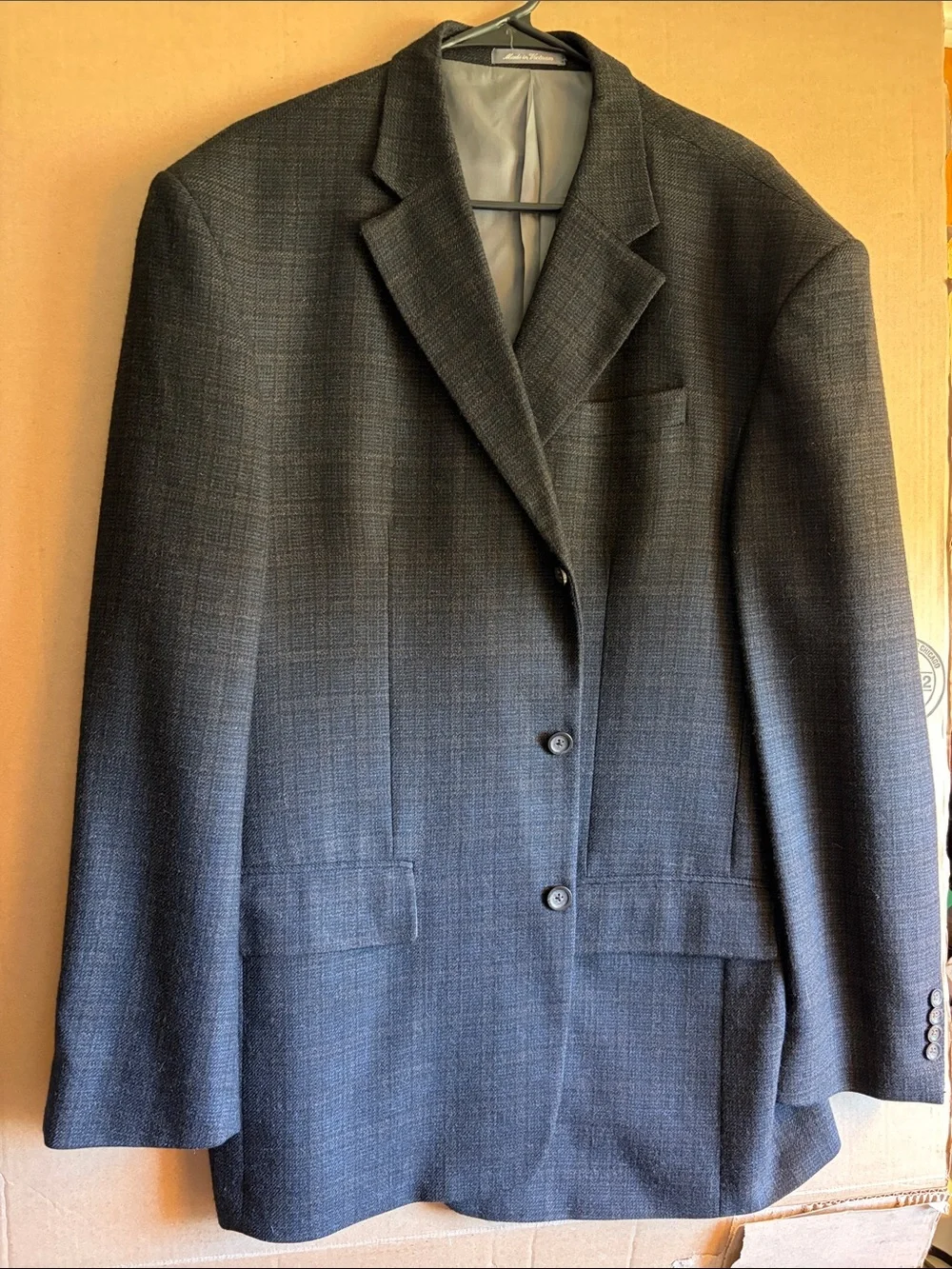 Oscar de la Renta Charcoal Gray Two-Button Sport Coat